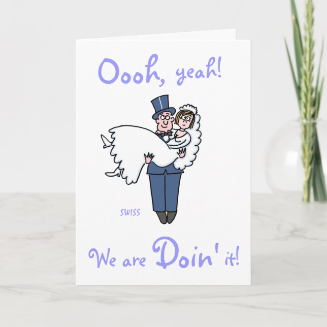 Custom Humourous Wedding Invites Template (Front)