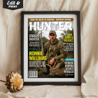 Custom HUNTER Magazine Cover, Personalised Hunting