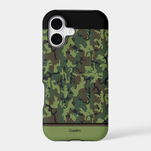 Custom Hunting Camouflage Green Black & Brown