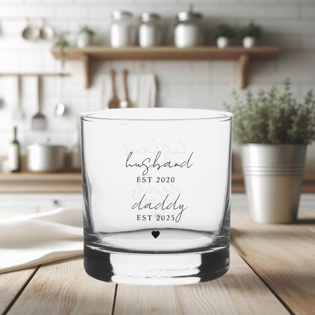 Custom Husband & Daddy EST | Father's Day Gift Whiskey Glass (Creator Uploaded)