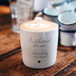 Custom Husband & Daddy EST Year | Minimalist  Espresso Cup<br><div class="desc">Celebrate the milestones that matter most with this personalised "Husband & Daddy EST" espresso cup. A sleek and minimalist design makes it the perfect sentimental gift for any new dad or husband. Customise the EST years to reflect your love story and parenthood journey. Whether it's for Father’s Day, a pregnancy...</div>
