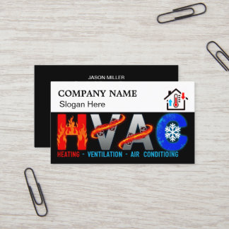 Custom HVAC Business Card with Company Logo slog 2