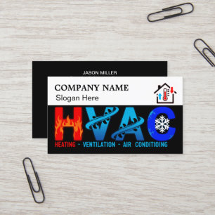 Custom HVAC Business Card with Company Logo slog 7