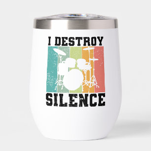 Custom I Destroy Silence Distressed Drummer Retro