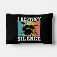 Custom I Destroy Silence Distressed Drummer Retro