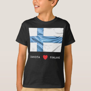 Custom I Heart Flag of Finland T-Shirt