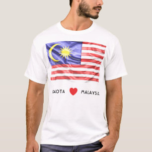 Custom I Heart Flag of Malaysia T-Shirt