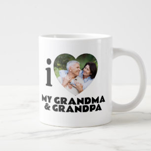 Custom “I Heart” Photo & Text Large Coffee Mug