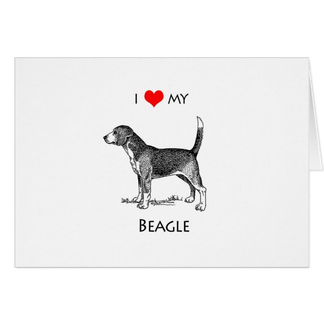 Custom I Love My Beagle Dog (Front Horizontal)