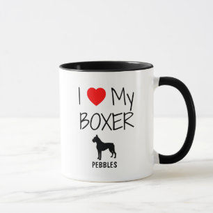 Custom I Love My Boxer Mug