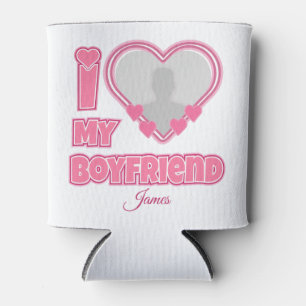Custom I Love My Boyfriend – Add Photo & Name Can Cooler