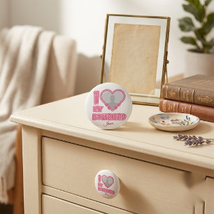 Custom I Love My Boyfriend – Add Photo & Name Ceramic Knob
