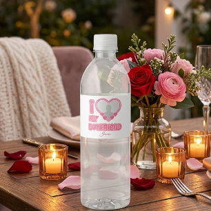 Custom I Love My Boyfriend – Add Photo & Name Water Bottle Label