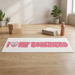 Custom I Love My Boyfriend – Add Photo Yoga Mat