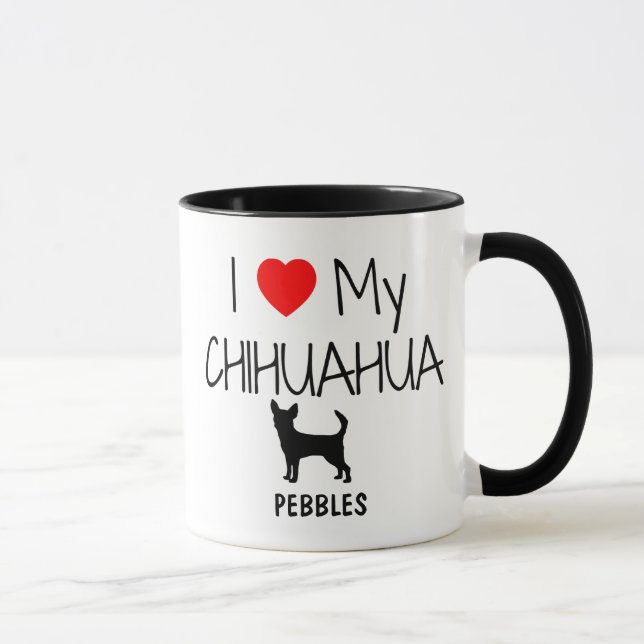 Custom I Love My Chihuahua Mug (Right)