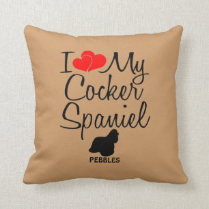 Custom I Love My Cocker Spaniel Cushion
