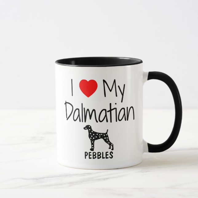 Custom I Love My Dalmatian Mug (Right)