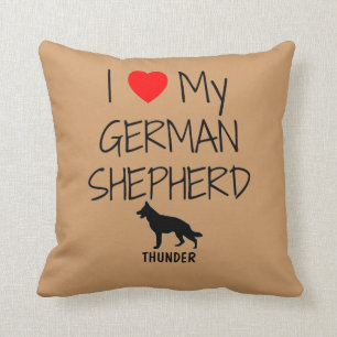 Custom I Love My German Shepherd Cushion