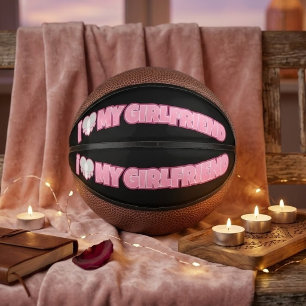 Custom I Love My Girlfriend – Add Photo Mini Basketball