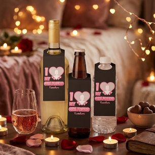 Custom I Love My Girlfriend – Add Photo & Name Bottle Tag