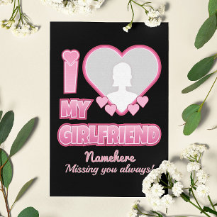 Custom I Love My Girlfriend – Add Photo & Name Postcard