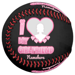 Custom I Love My Girlfriend – Add Photo & Name Softball