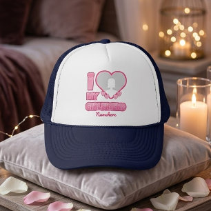 Custom I Love My Girlfriend – Add Photo & Name Trucker Hat