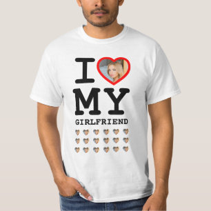 Custom I love my girlfriend photo funny cringe T-Shirt