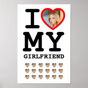 Custom I love my girlfriend photo funny Poster