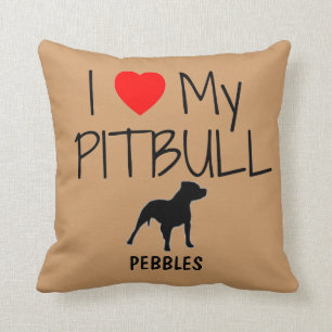 Custom I Love My Pitbull Cushion