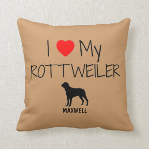 Custom I Love My Rottweiler Cushion