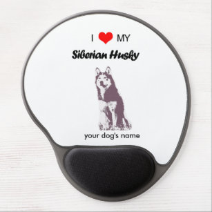 Custom I love my Siberian Husky mouse pad