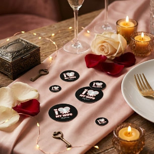 Custom I Love My Wife – Add Name & Photo Confetti