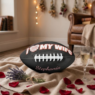 Custom I Love My Wife – Add Name & Photo Football