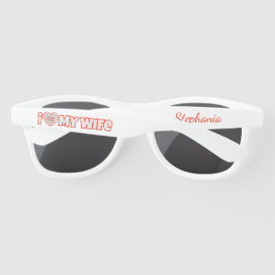 Custom I Love My Wife – Add Name & Photo Sunglasses