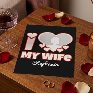 Custom I Love My Wife – Add Name & Photo Vellum Invitations
