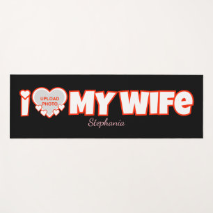 Custom I Love My Wife – Add Name & Photo Yoga Mat