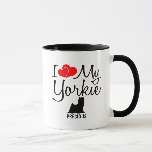 Custom I Love My Yorkie Mug (Right)