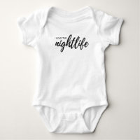 Custom "I love the nightlife", with name on back