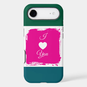 Custom “I Love You” Colour Block Phone Case – Roma