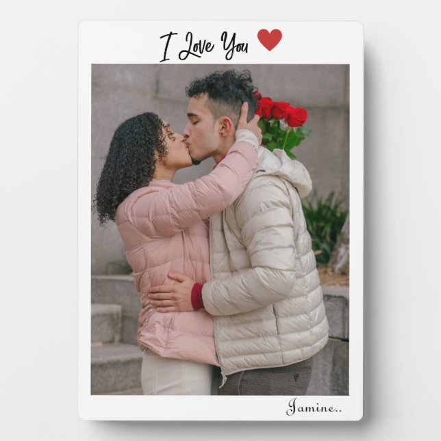 Custom I love You Custom Photo Plaque (Front)
