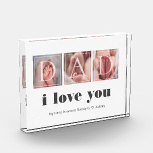 Custom I Love You Dad Photo Block