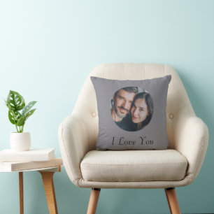 Custom I Love You Throw Pillow with Your Photo