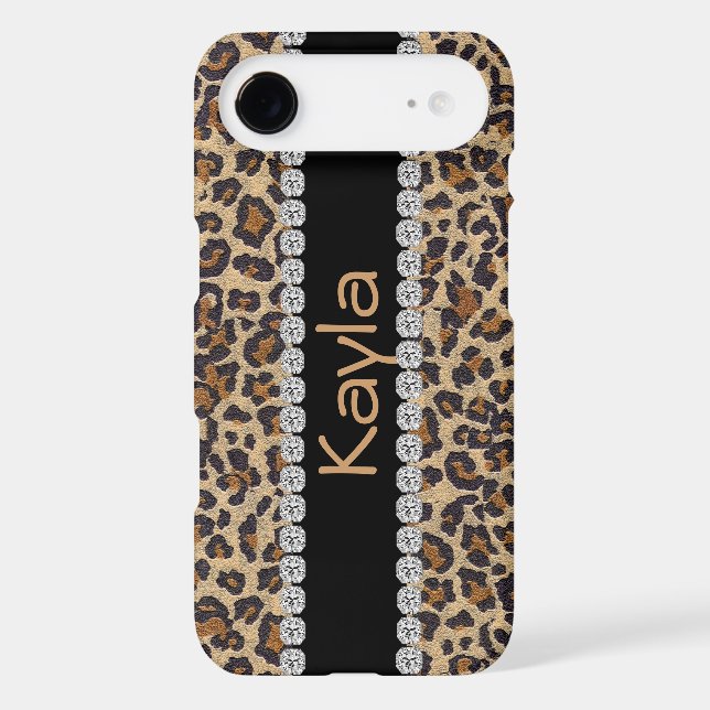 CUSTOM I phone 4 CASE LEOPARD DESIGN (Back)