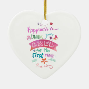 Custom Ice Figure Skating Giftware Happiness Skate Ceramic Tree Decoration