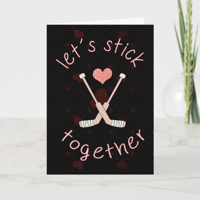 Custom Ice Hockey Goalie Valentine's Day Card (Front)