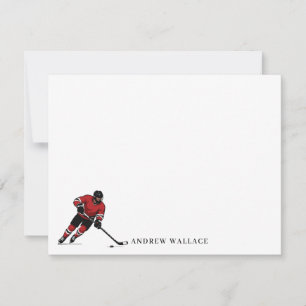 Custom Ice Hockey Note Card