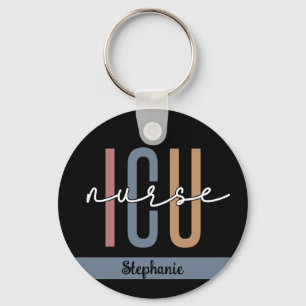 Custom ICU Nurse Intensive care Unit nursing Gifts Key Ring