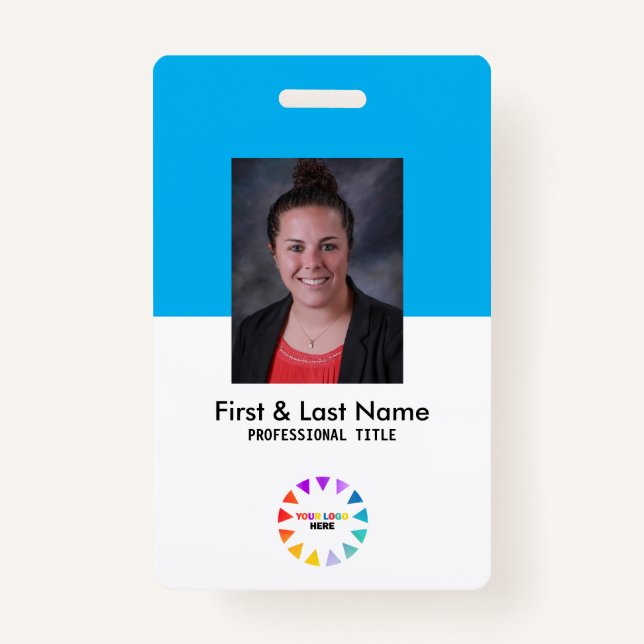 Custom ID Employee Photo Company Personalised  ID Badge (Front)