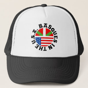 Custom, Ikurriña + USA flag "Basques in the USA": Trucker Hat
